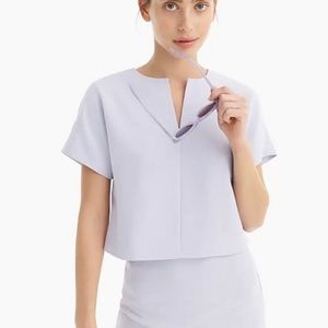 J. Crew 365 Boxy Cropped Crepe Blouse- Size 4